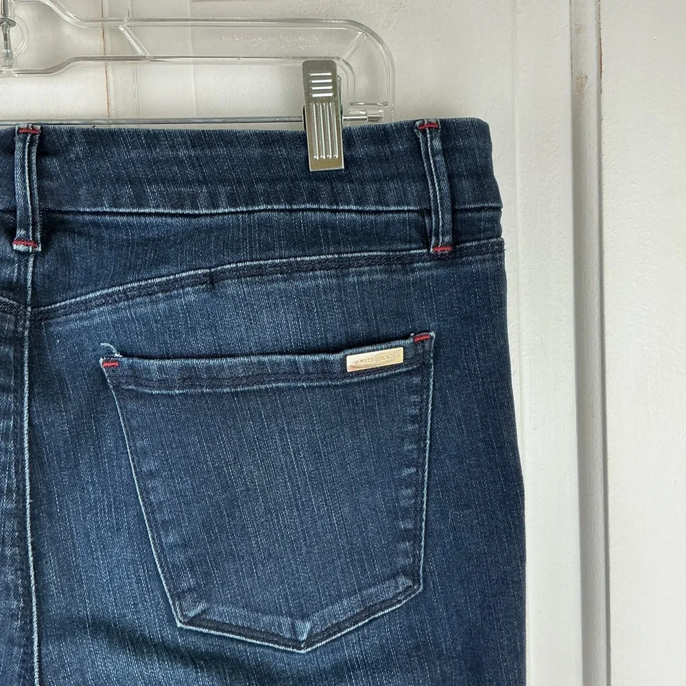 WHBM Skinny Ankle Jeans Button Hem